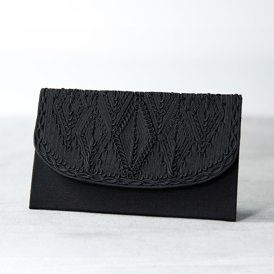 【セット割14%OFF】コード刺繍フォーマルバッグ&ふくさ&草履セット|すなおモデル