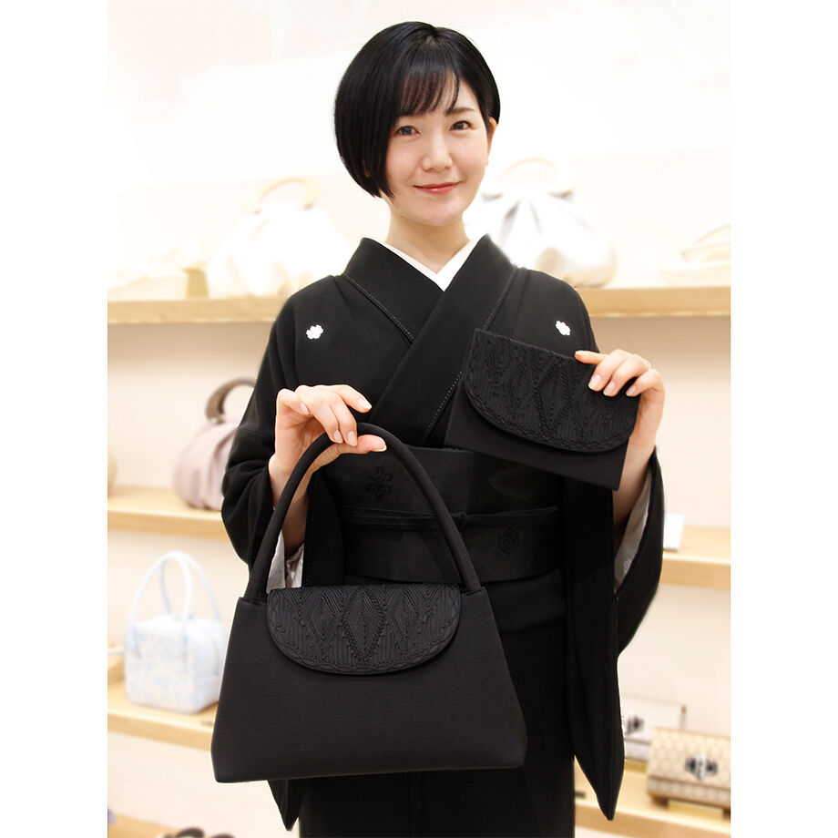 【セット割14%OFF】コード刺繍フォーマルバッグ&ふくさ&草履セット|すなおモデル