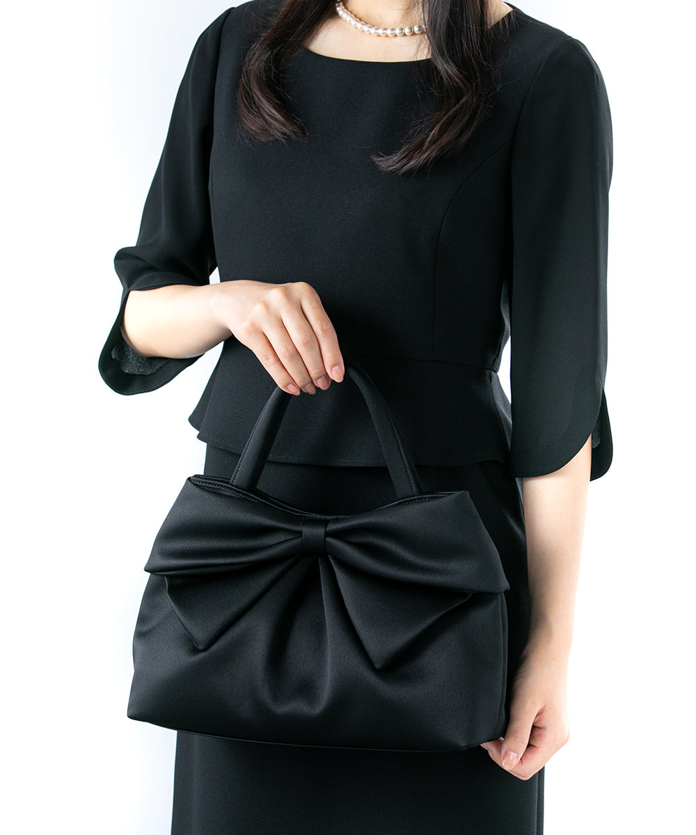 【予約 11月下旬発送】両面リボン付きソフトトートバッグ