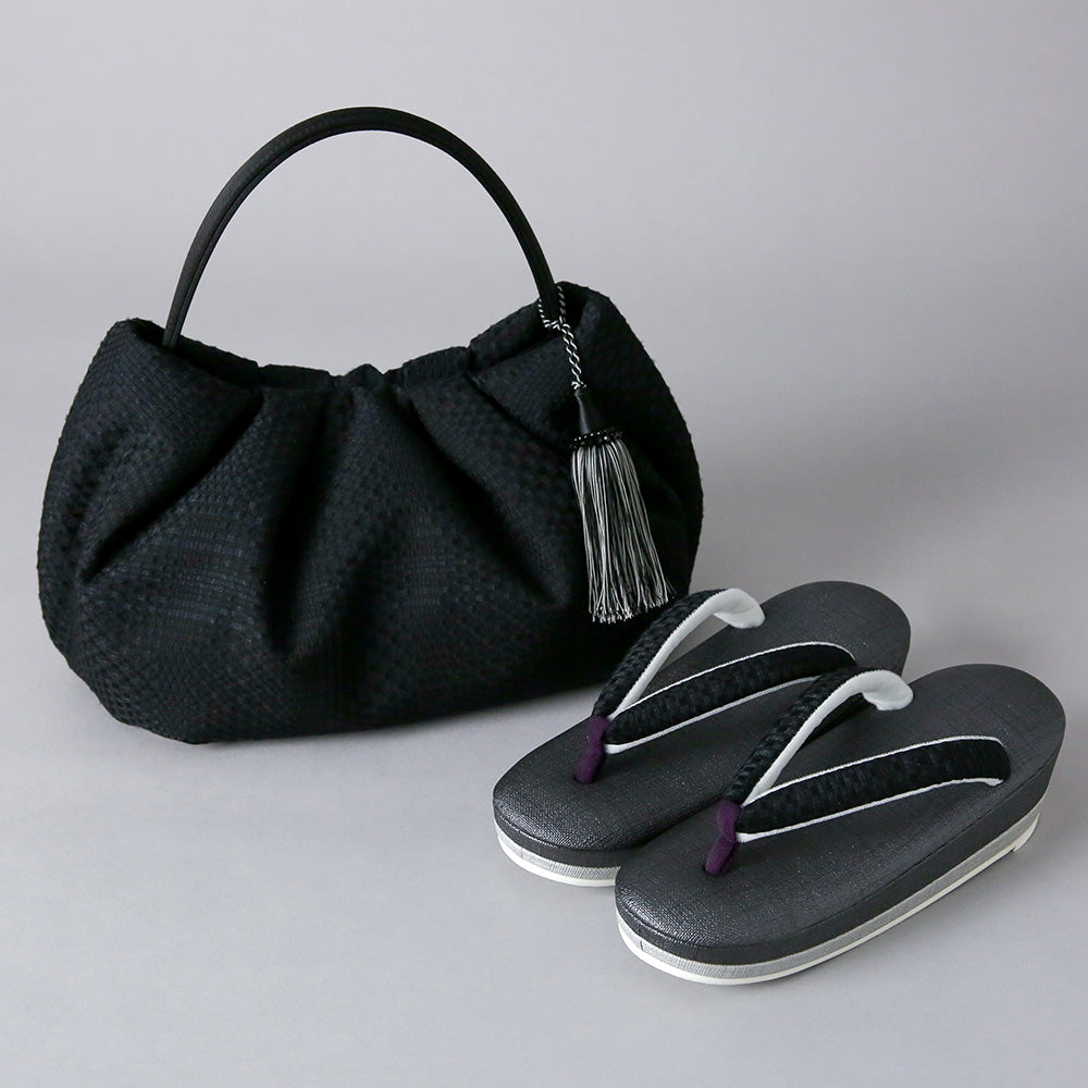 即納品|草履|ブラック