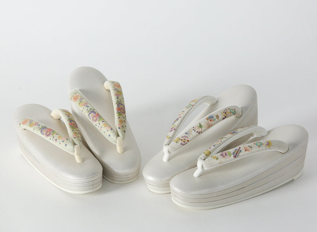 Sandals | Kyoto Yuzen thongs with three layers
