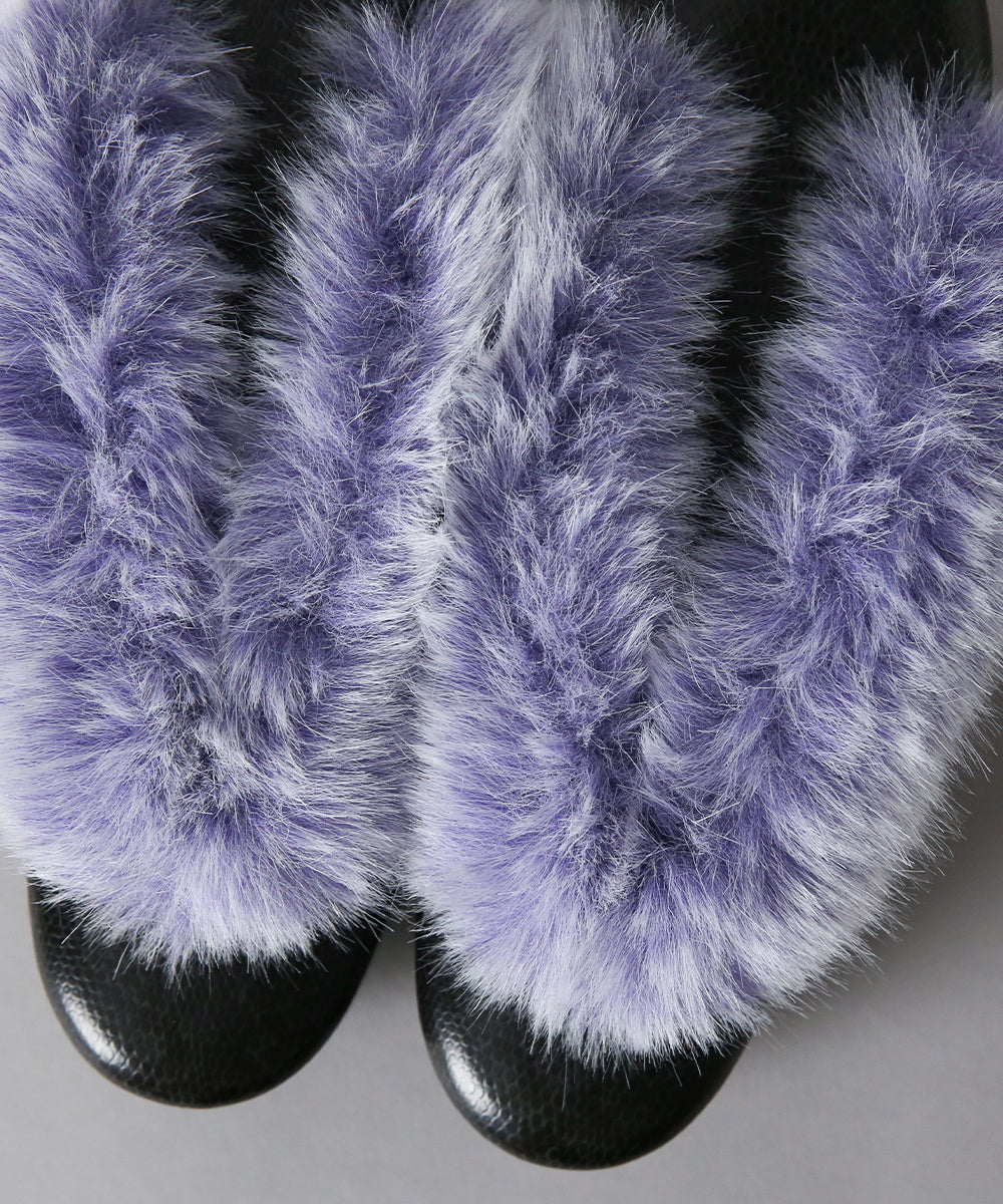 Mサイズ即納品|草履|モードファー厚底 -パイソン-