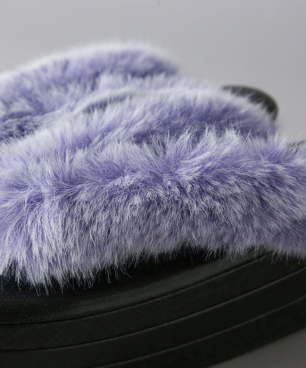 Mサイズ即納品|草履|モードファー厚底 -パイソン-