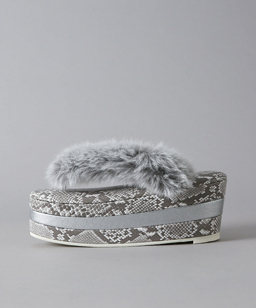 草履|モードファー厚底 -パイソン-