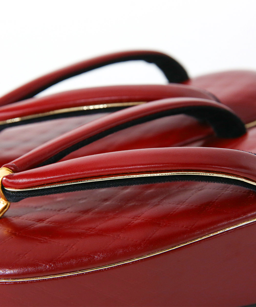 草履|ゴールドラインが映えるモダンな格子柄