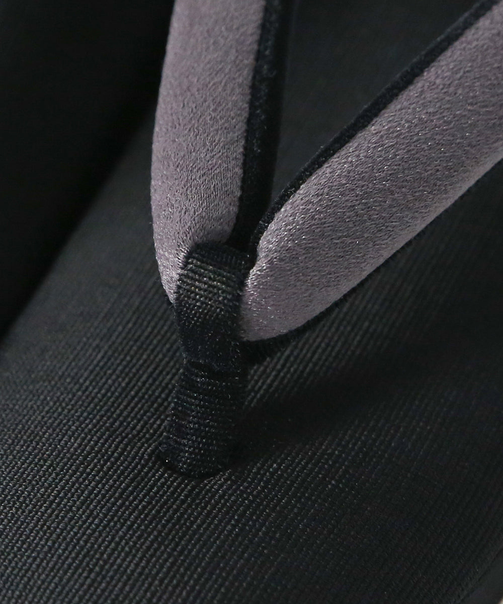 即納品|草履|静音-しずね- 黒×グレー