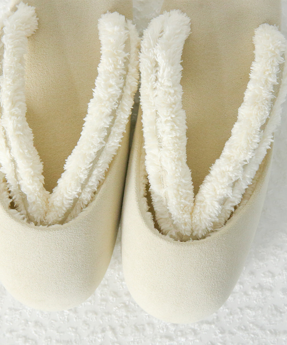草履|ふんわりボアの防寒草履