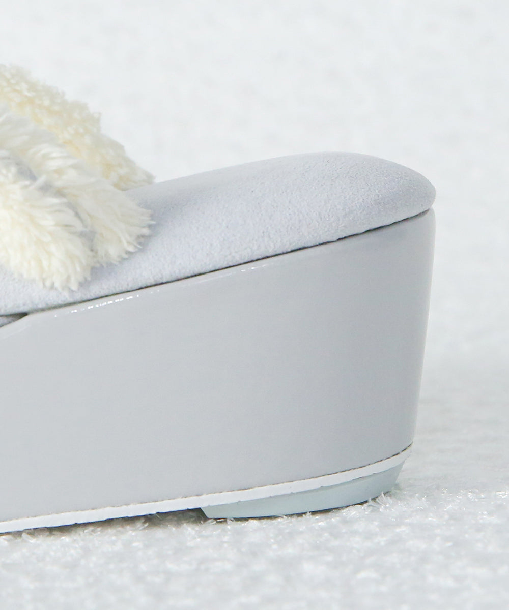 草履|ふんわりボアの防寒草履