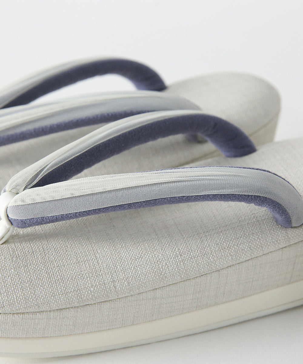 草履|透明感を纏うチュール鼻緒の草履