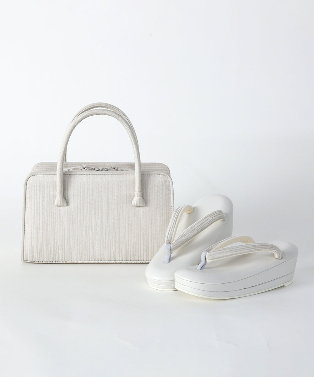 尾州織 撥水利休バッグ&草履セット