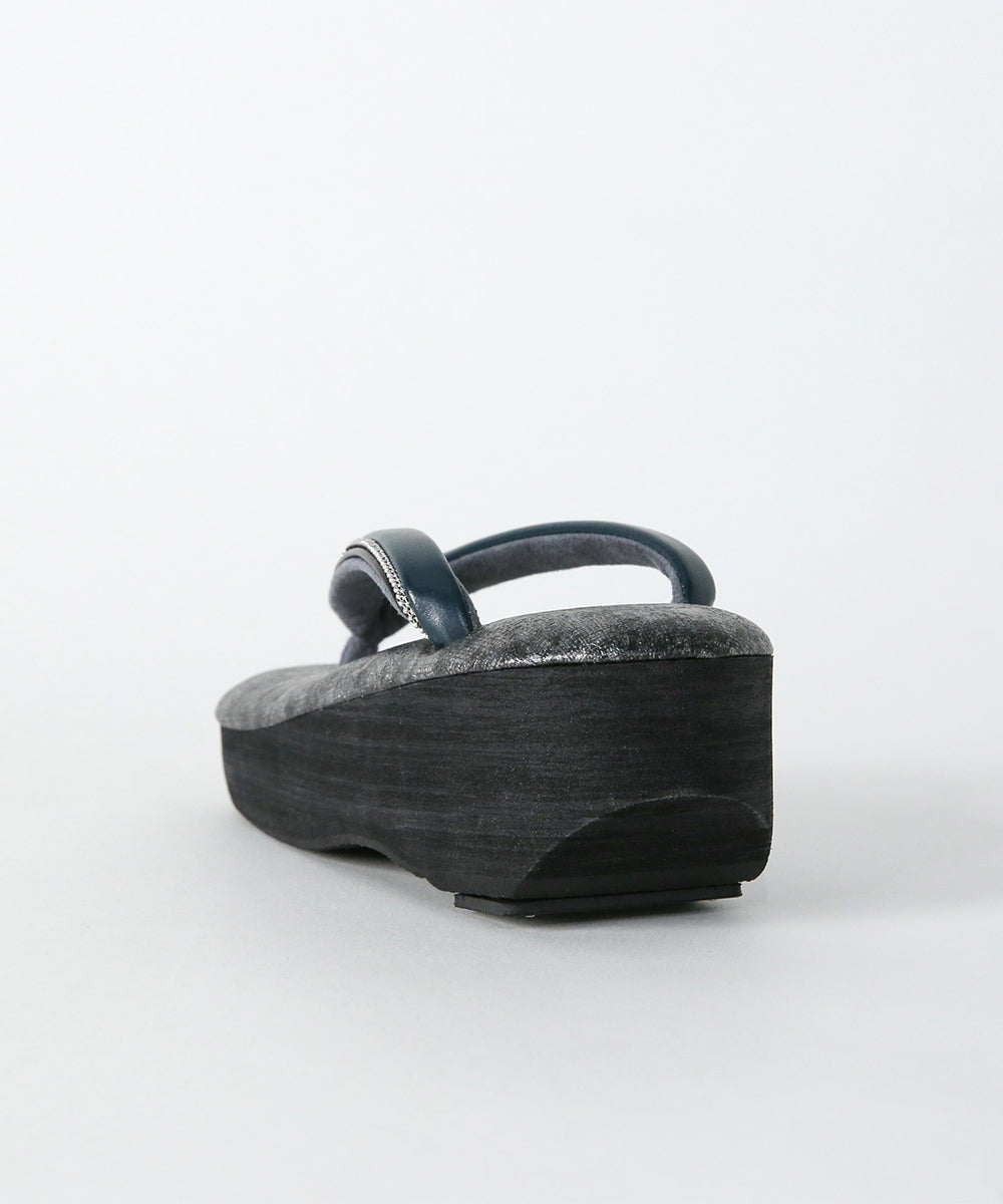 即納品|草履|IWASA×カレンブロッソ ぼかし柄ビーズレール(ブラック)