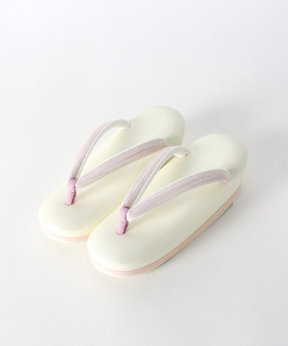 即納品|草履|IWASA × すなお 尾州織鼻緒 紅鶴-FLAMINGO-