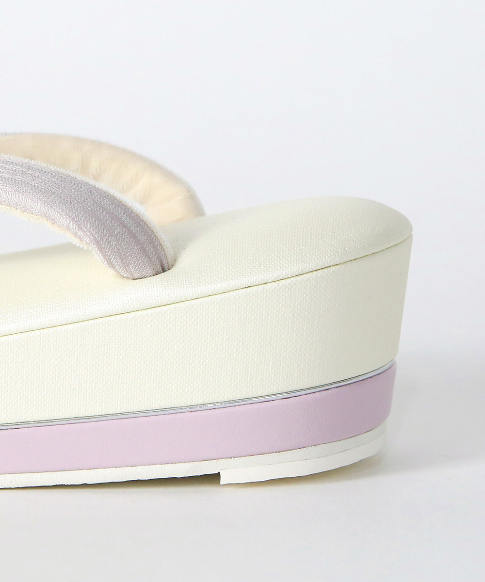 即納品|草履|IWASA × すなお 尾州織鼻緒 さふらん-SAFURAN-