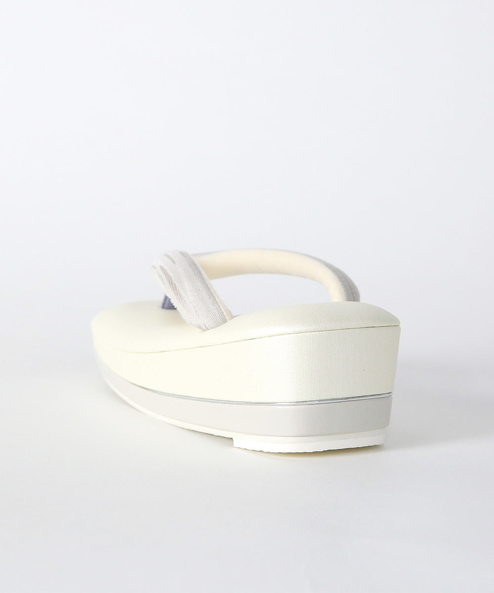 即納品|草履|IWASA × すなお 尾州織鼻緒 銀嶺-GINREI-
