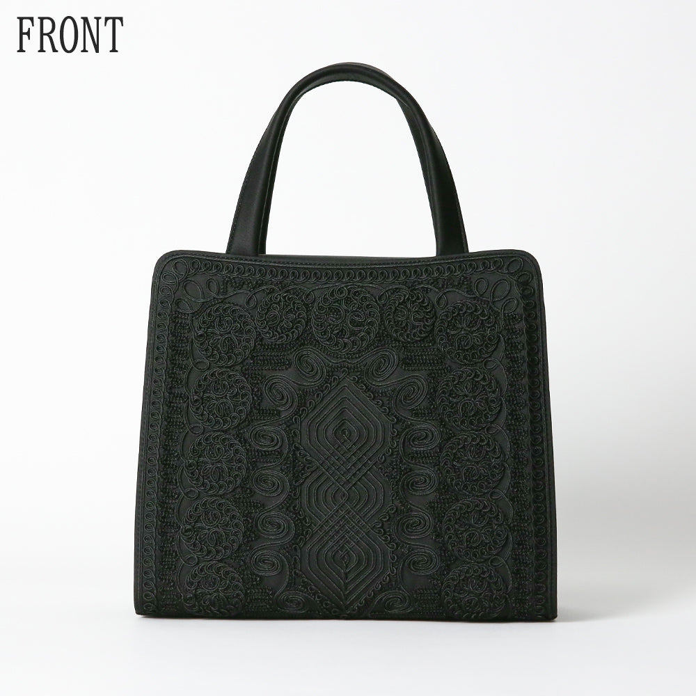 インナーマグネットコード刺繍トート型フォーマルバッグ