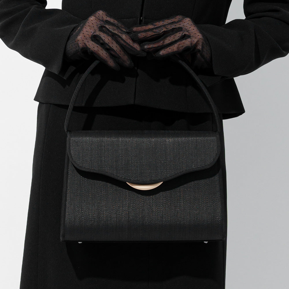 ホースヘアフォーマルバッグ<慶弔兼用ゴールド金具付き/台形タイプ>