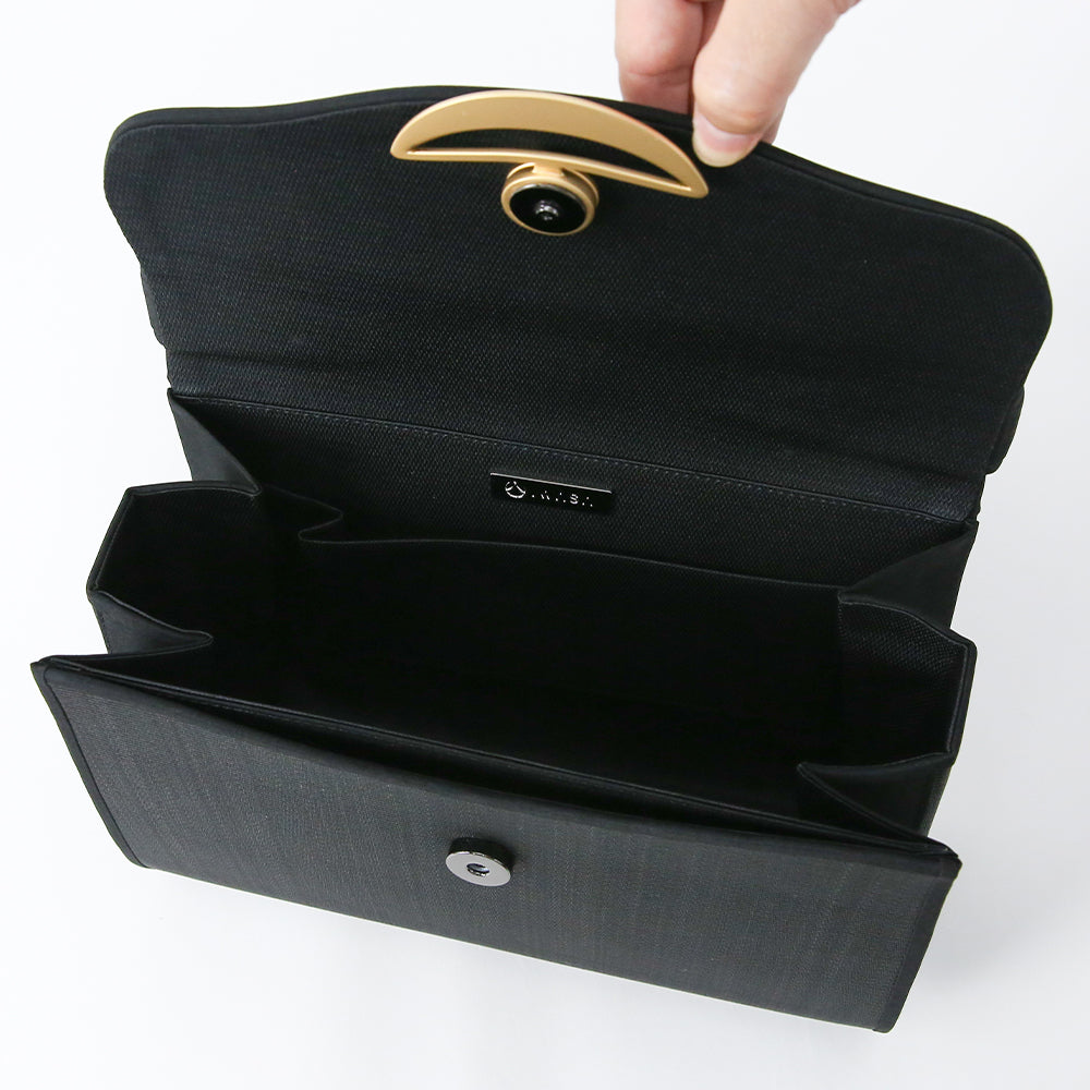 Horsehair formal bag <with gold fittings for both congratulations and condolences/trapezoid type>