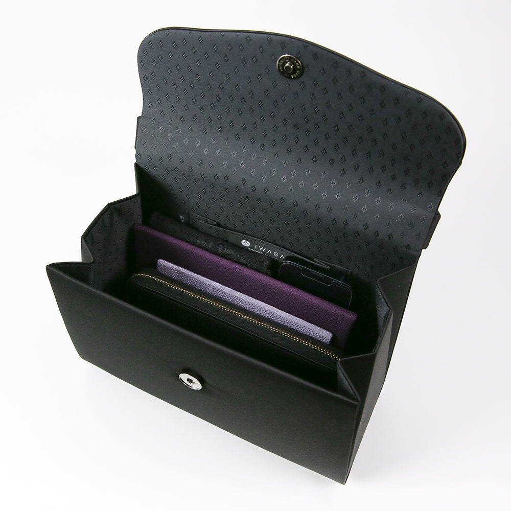 スカラサテン切替フォーマルバッグ