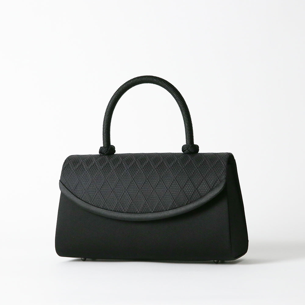 「博多織」格子文様フォーマルバッグ