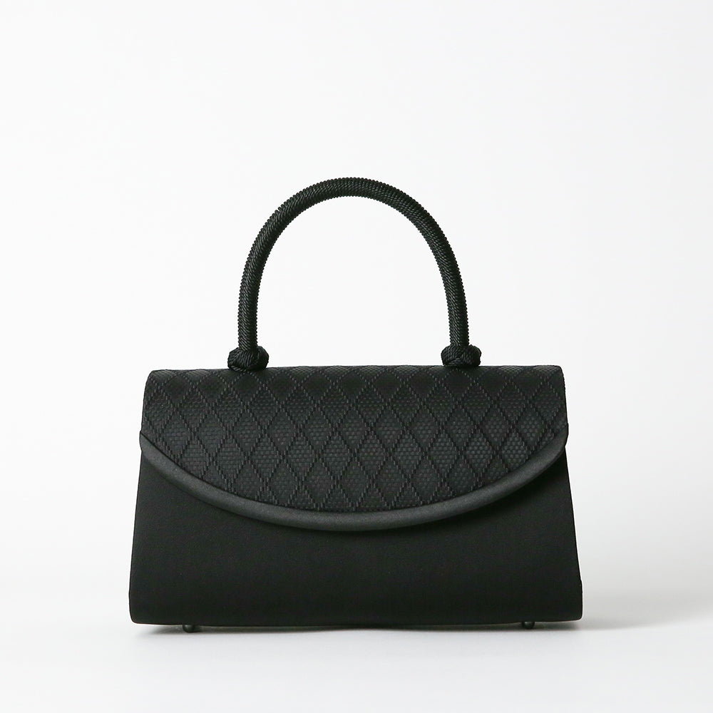 「博多織」格子文様フォーマルバッグ