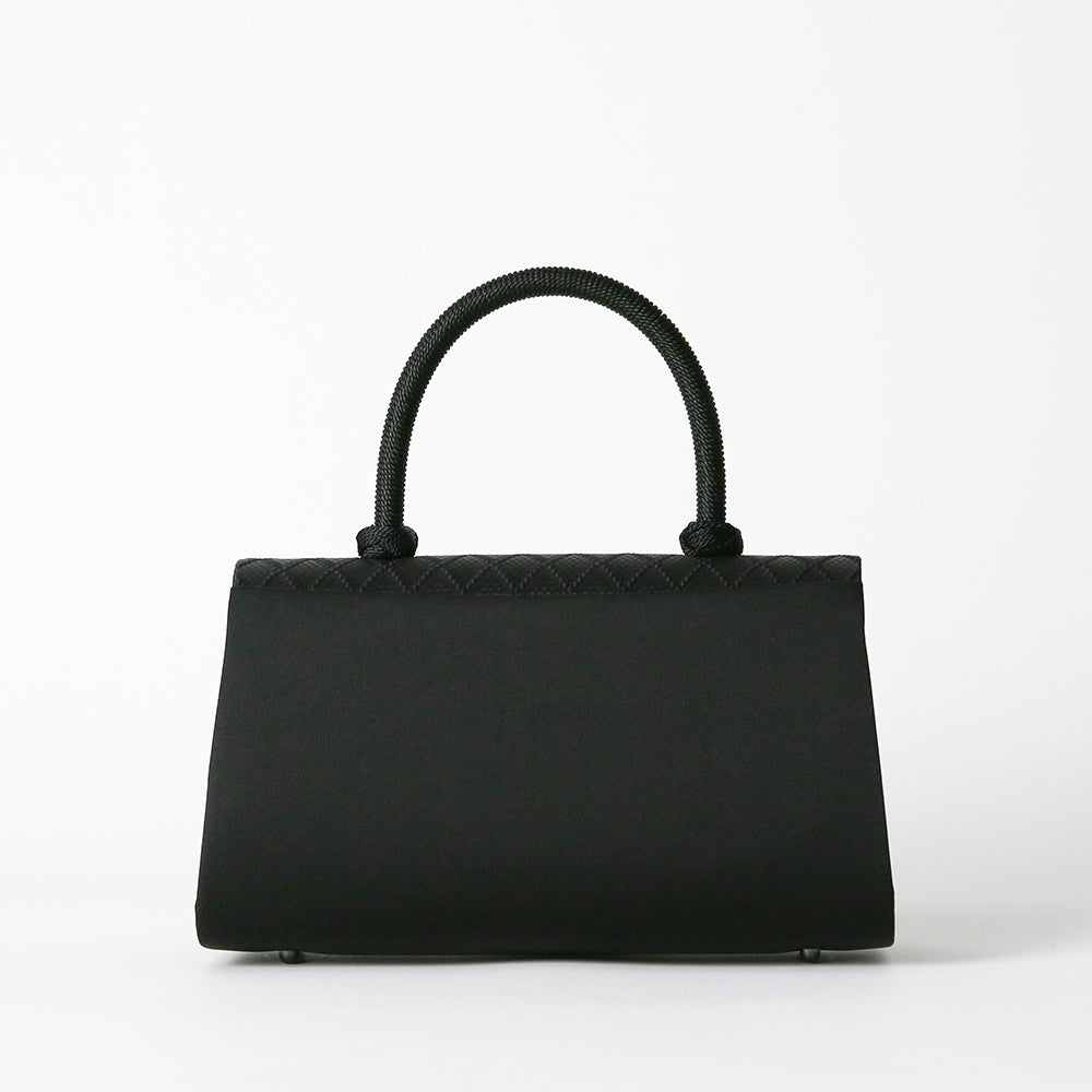 「博多織」格子文様フォーマルバッグ