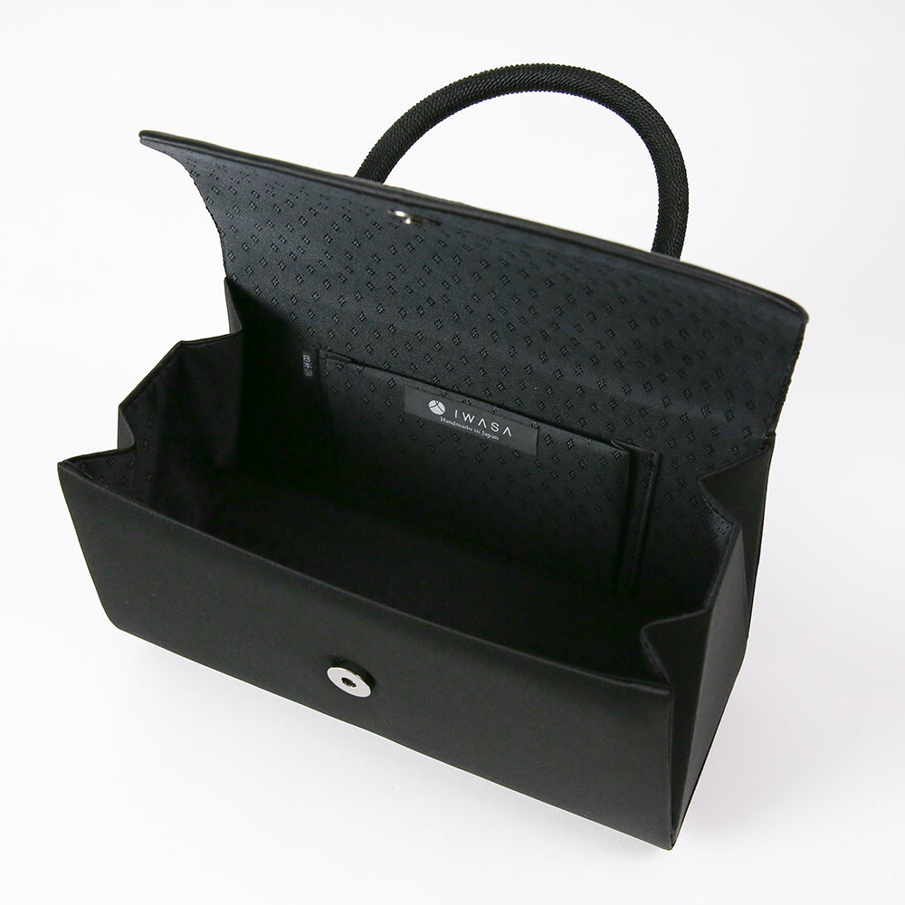 「博多織」格子文様フォーマルバッグ