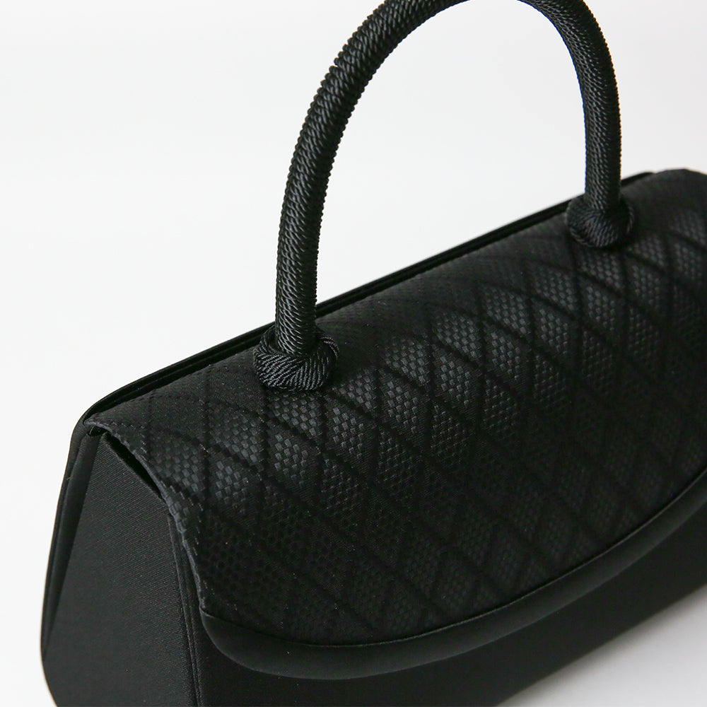 「博多織」格子文様フォーマルバッグ