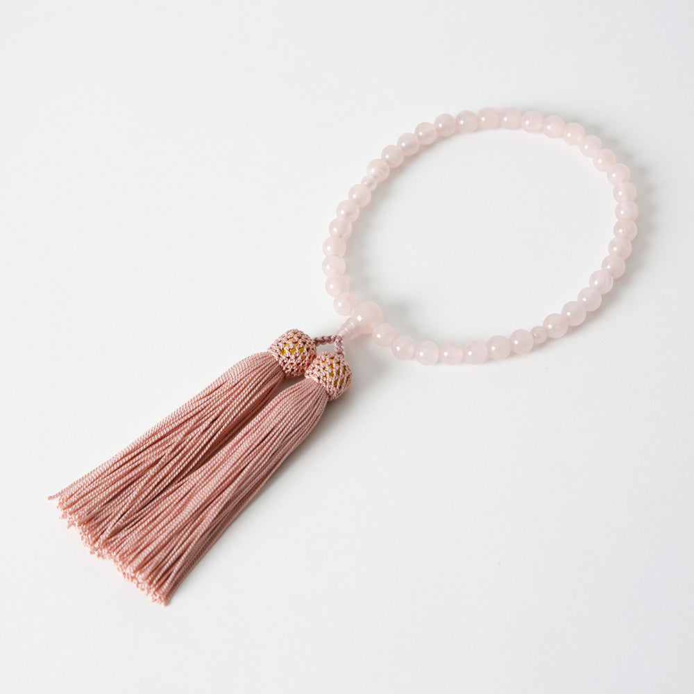 【バッグまたは草履と同時購入でお得なセット割】<女性用>天然石 本紅水晶念珠 岩佐オフィシャルショップ<フォーマルバッグ・和装バッグ・草履>【公式サイト】