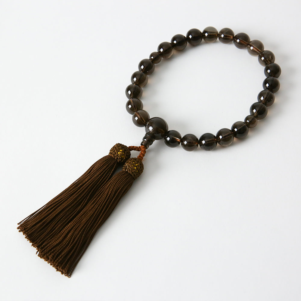 <男性用>天然石 茶水晶念珠 岩佐オフィシャルショップ<フォーマルバッグ・和装バッグ・草履>【公式サイト】