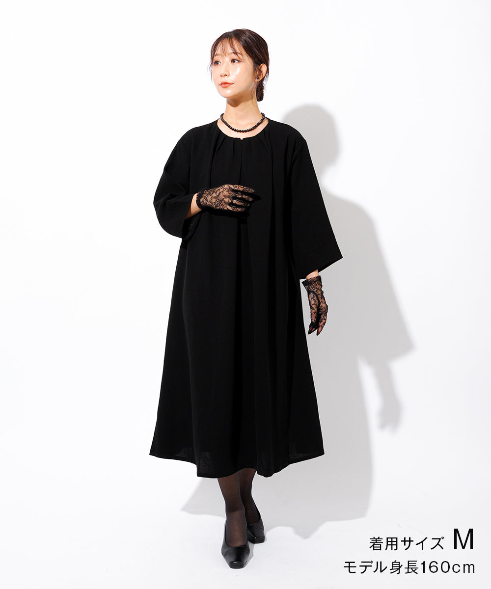 ackaワンピースブラックサイズ1 acka ワンピースBLACK 1サイズ】sheer over one-piece（black） Acka