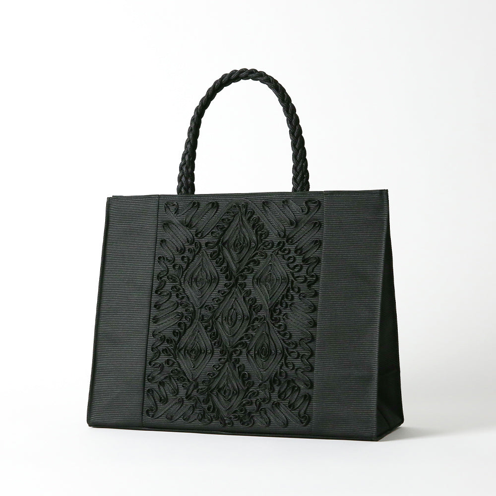 コード刺繍三つ編み手サブバッグ