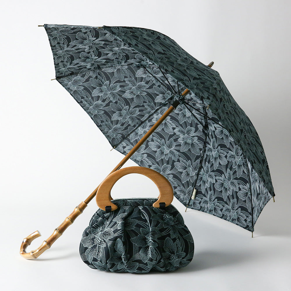 Floral Embroidered Parasol Long