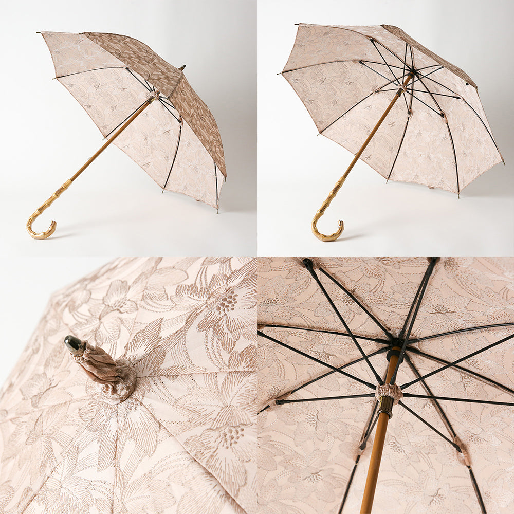 Floral Embroidered Parasol Long