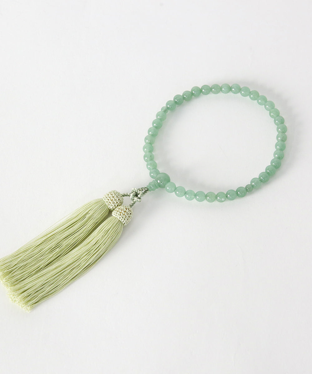 南米ヒスイ片手共仕立弥勒房念珠