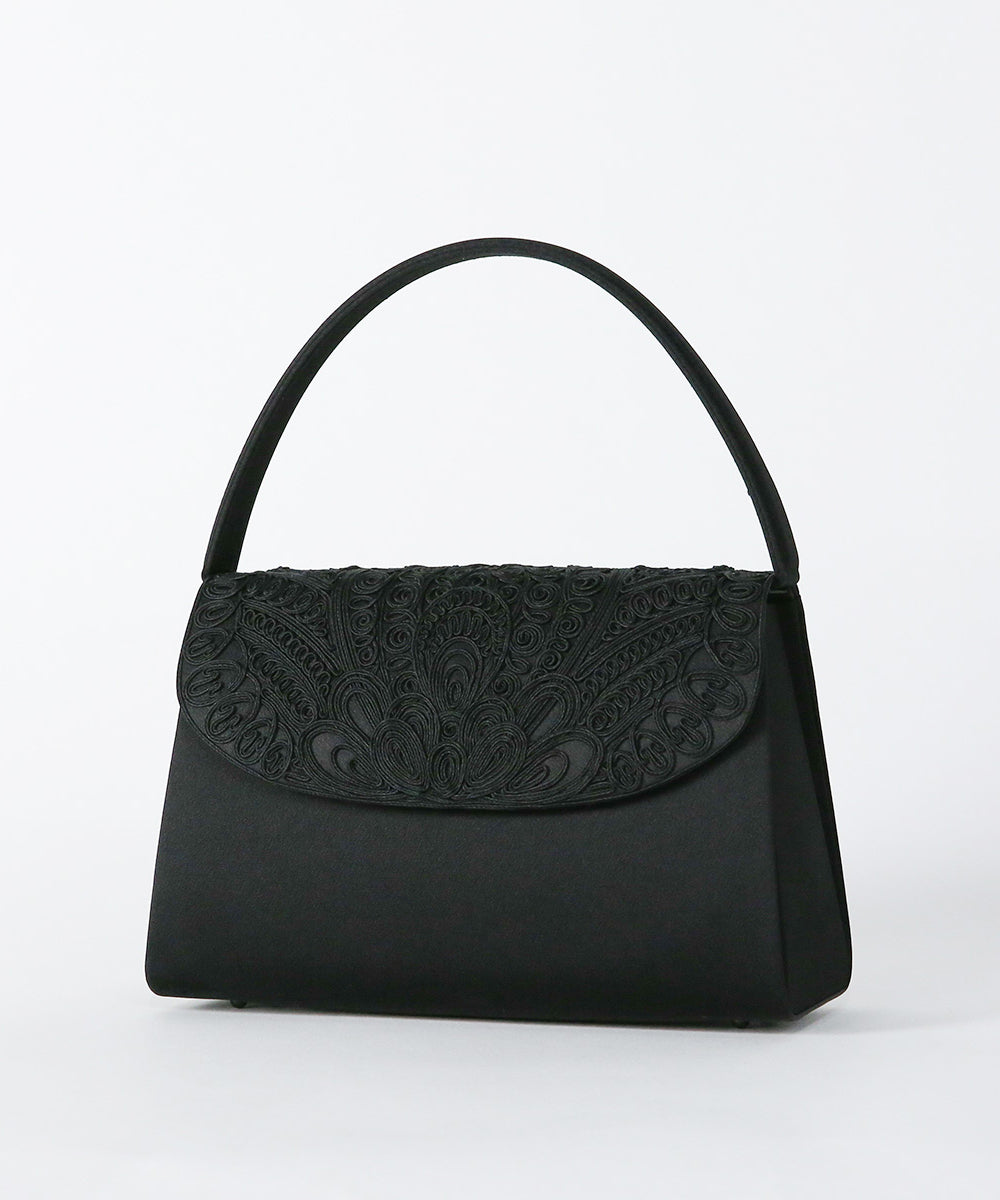 Cord embroidery formal bag & handbag set