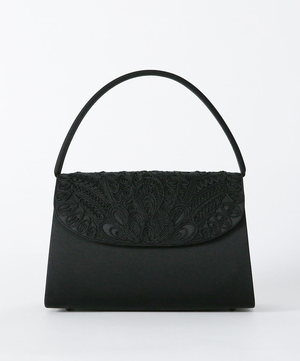 Cord embroidery formal bag & handbag set