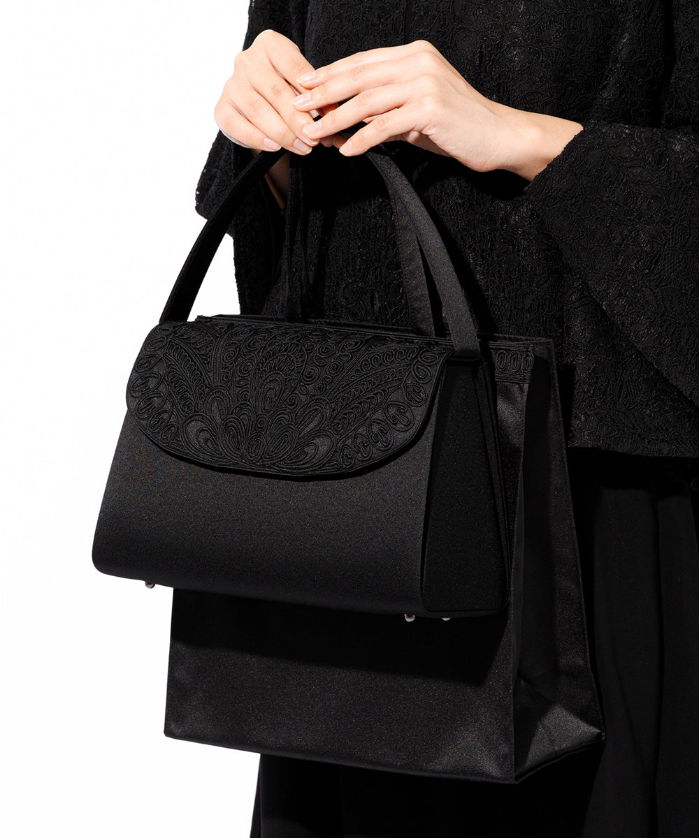 コード刺繍フォーマルバッグ&サブバッグセット