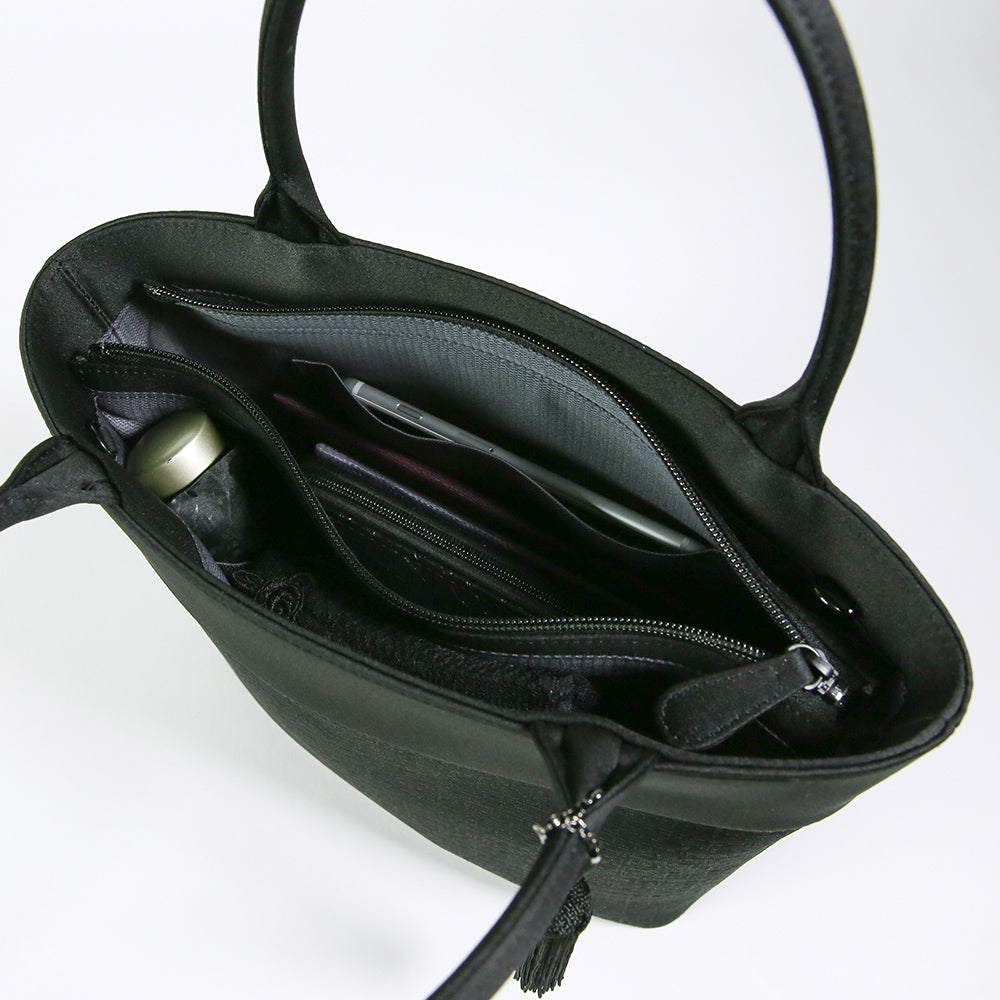 タッセル付き米沢織トートバッグ