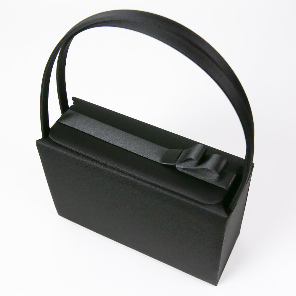 リボンデザイン上部開閉フォーマルバッグ