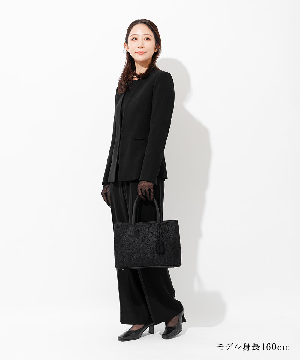 タッセル付きコードレース二層式バッグ M