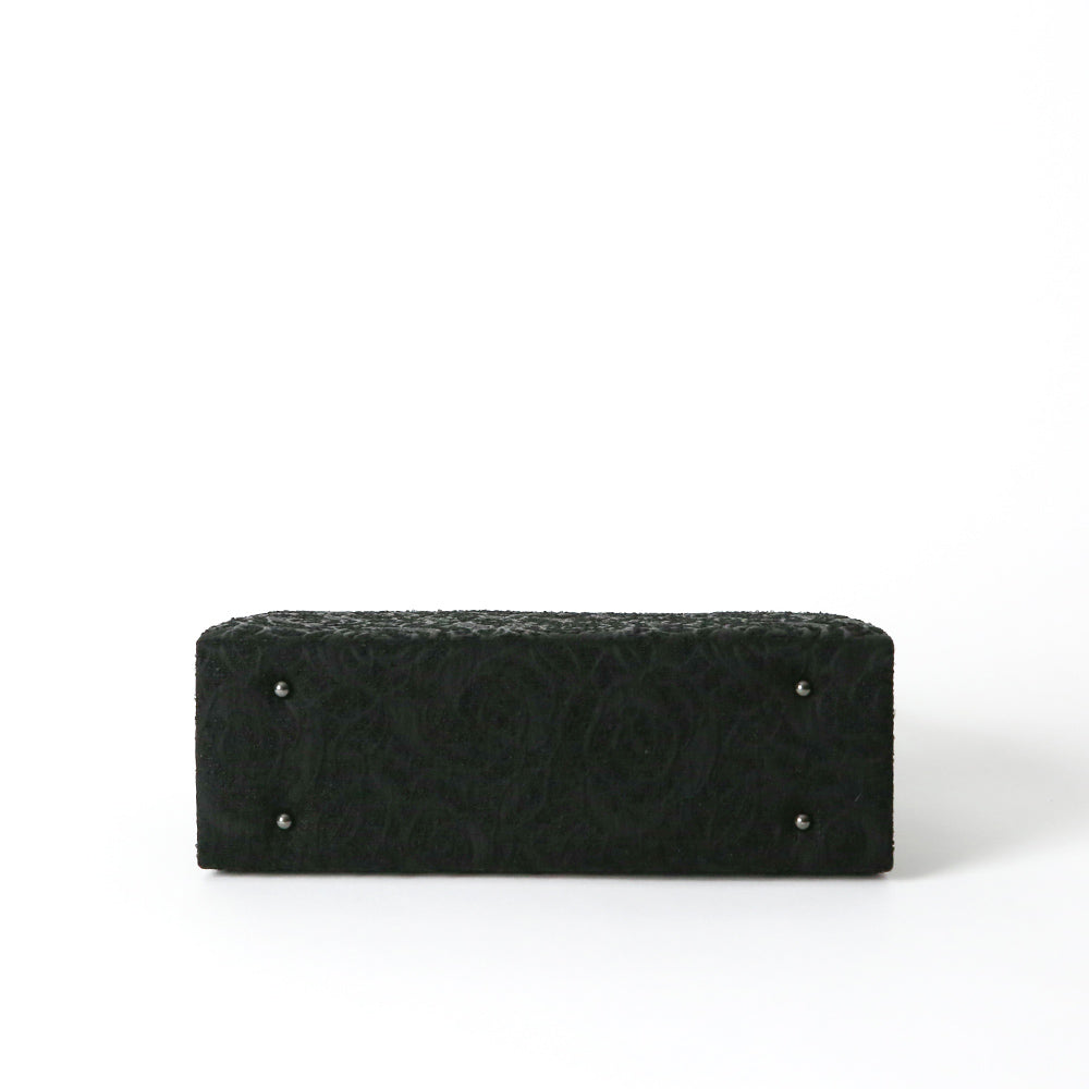 YUMI KATSURA|ダブルリボンジャカードブラックバッグ