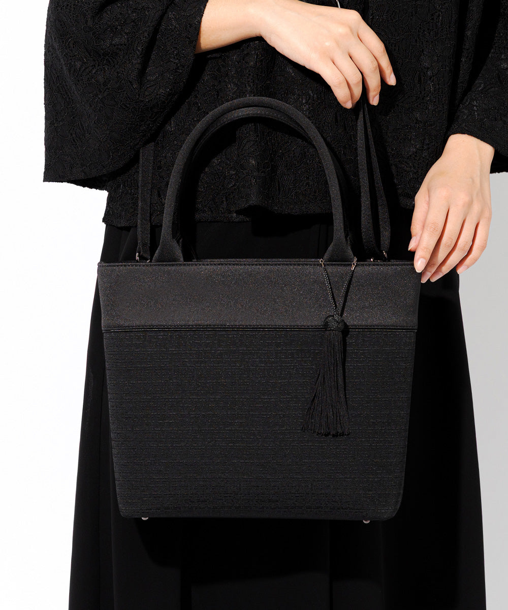 タッセル付き米沢織トートバッグ