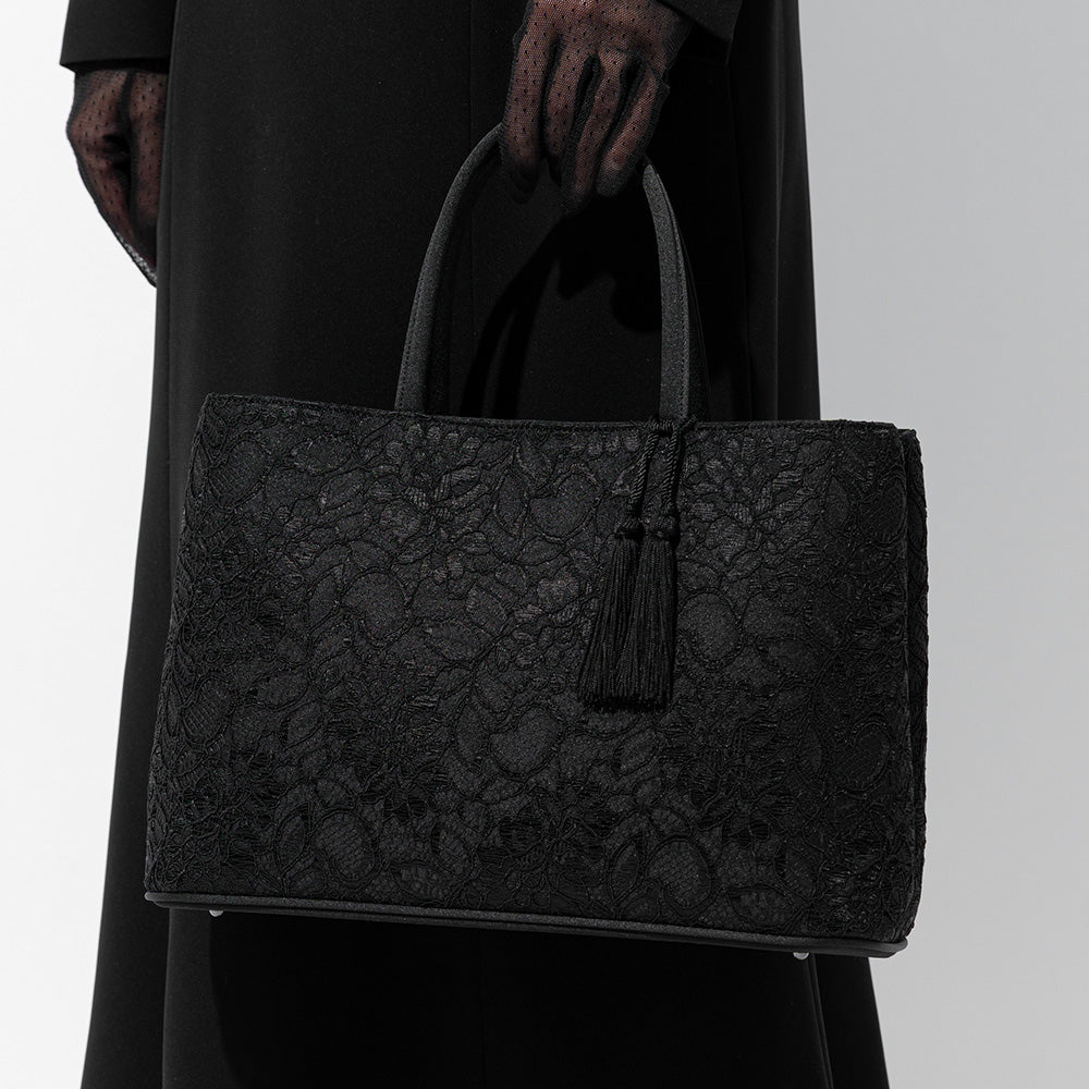 【A4対応】タッセル付きコードレース二層式バッグ 岩佐オフィシャルショップ<フォーマルバッグ・和装バッグ・草履>【公式サイト】