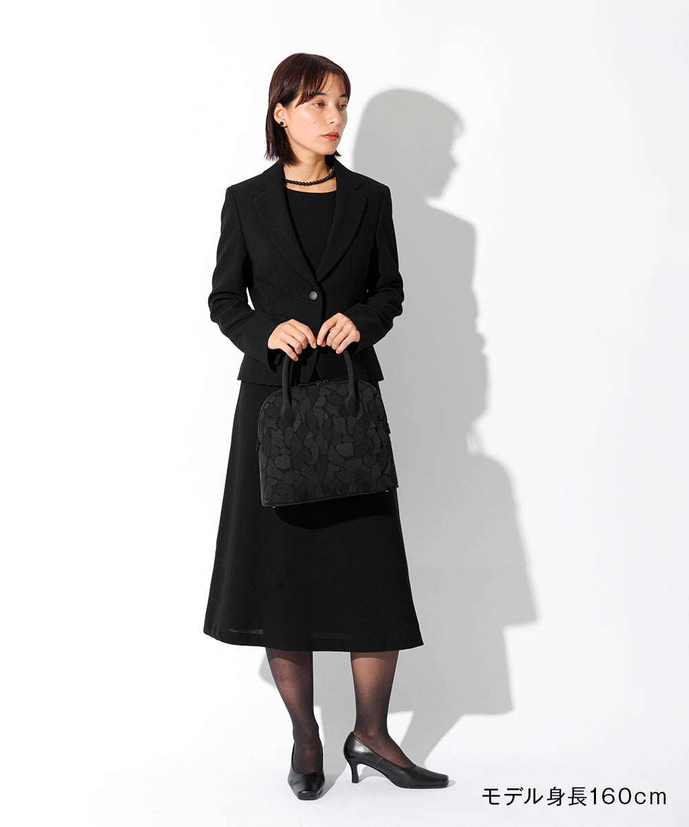 タッセル付き米沢織ラウンドファスナーバッグ