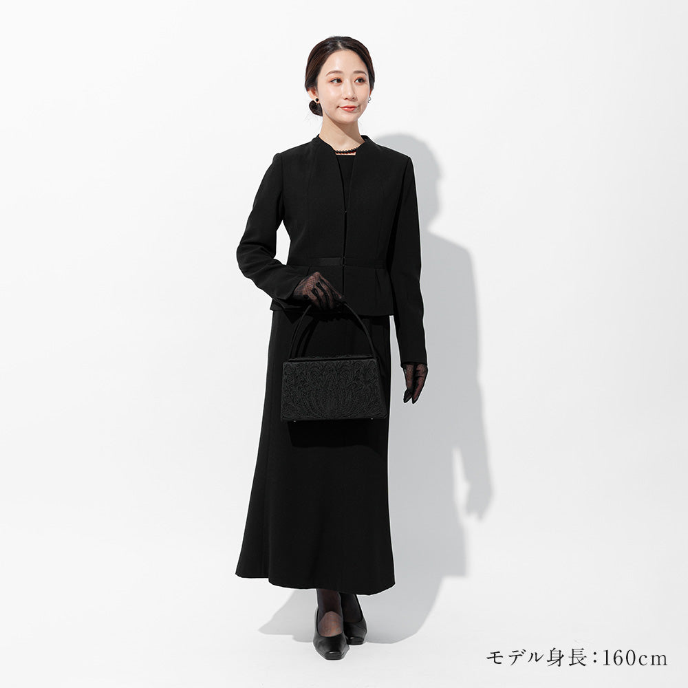 Cord embroidery top closure formal bag