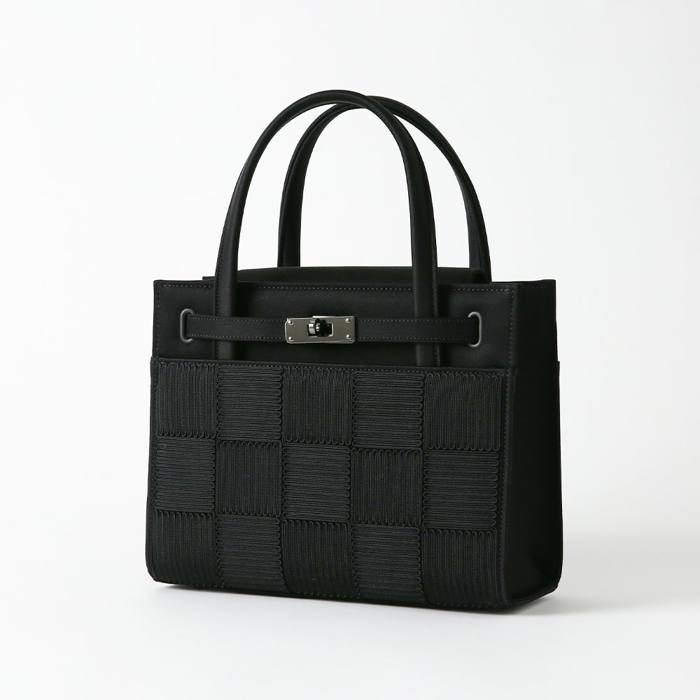 Square cord embroidered bag | Kosuna model
