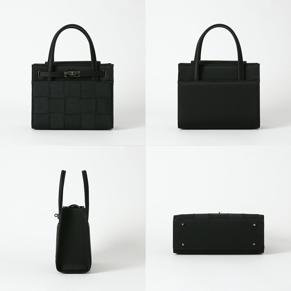 Square cord embroidered bag | Kosuna model