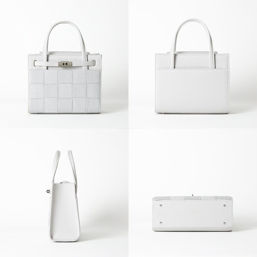 Square cord embroidered bag | Kosuna model