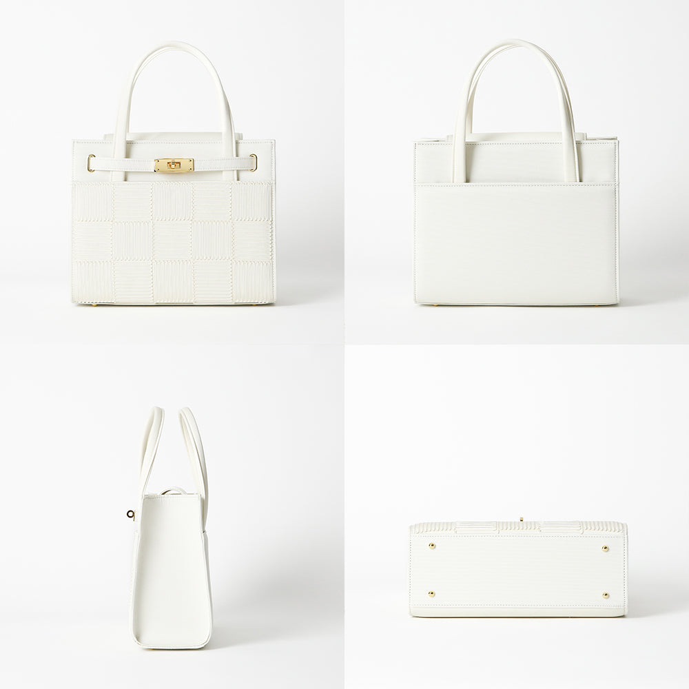 Square cord embroidered bag | Kosuna model