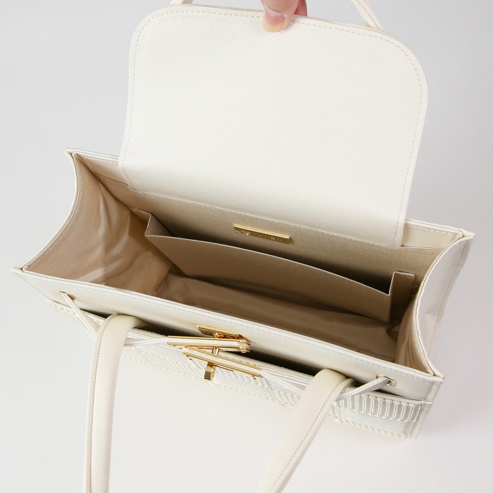 Square cord embroidered bag | Kosuna model